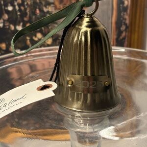 2025 Hearth & Hand Brass Bell with Green Ribbon
